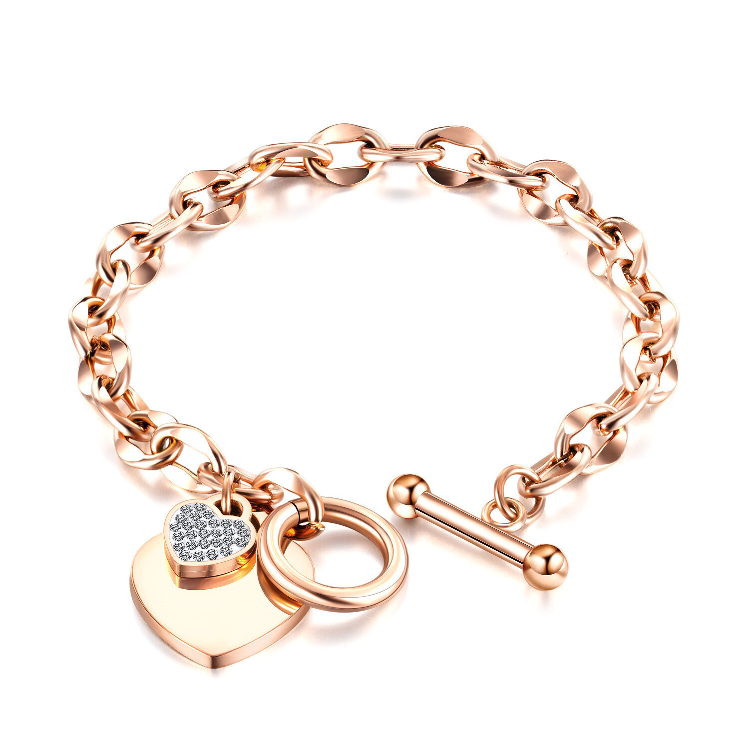 Simple temperament love titanium steel necklace