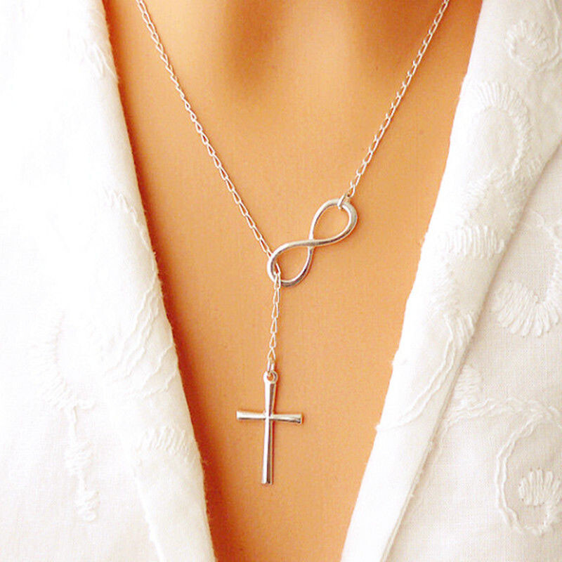 Cross short necklace