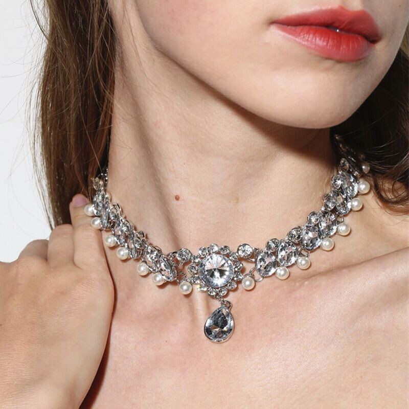 Ocean Goddess Crystal Choker Necklace