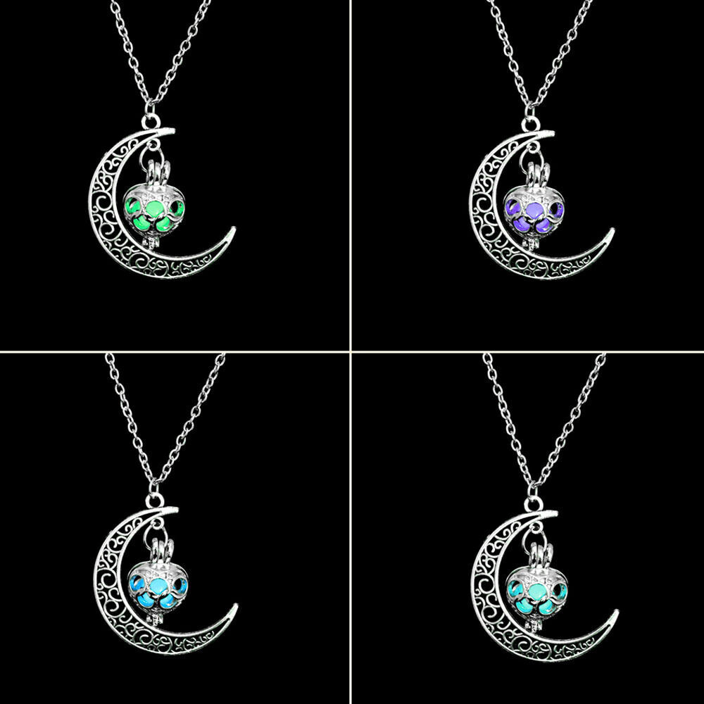 Crescent Moon Glow Necklace
