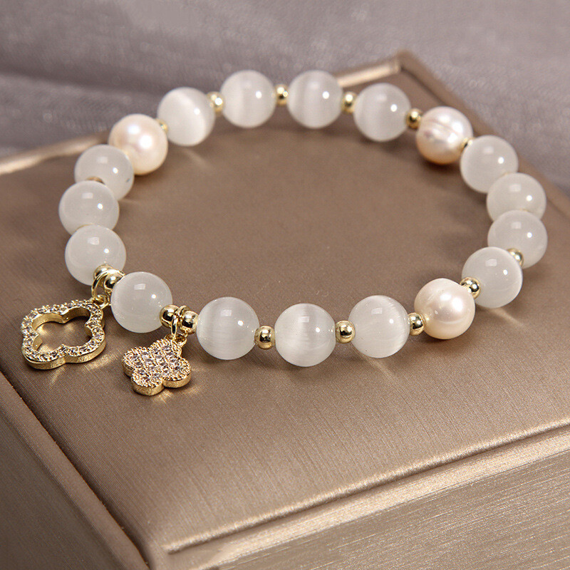 White Opal Crystal Bracelet