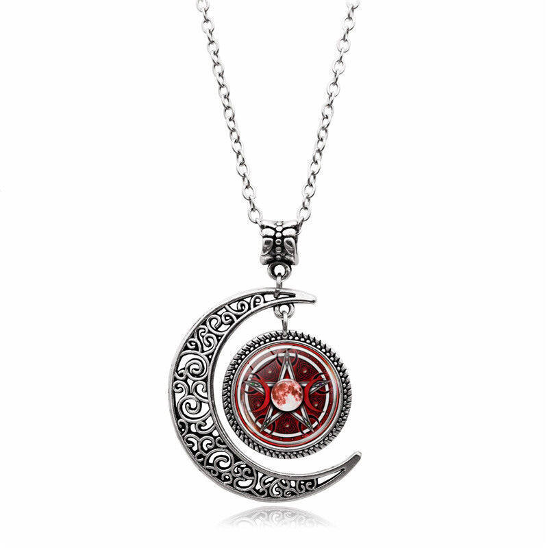 TRIPLE MOON GODDESS PENDANT NECKLACE
