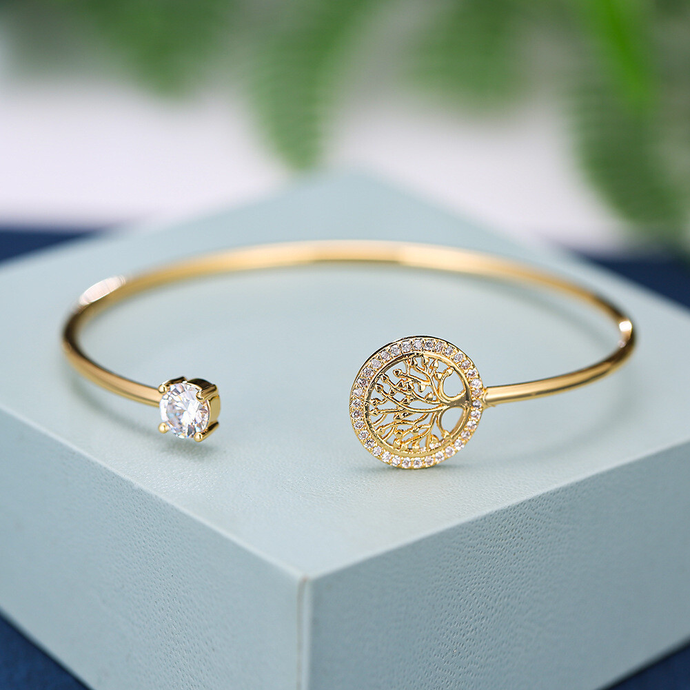 Independence Station Tree Of Destiny Bracelet Gold-plated Open Bracelet 