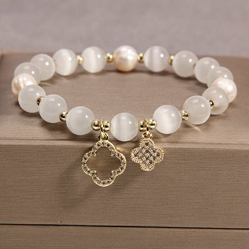 White Opal Crystal Bracelet