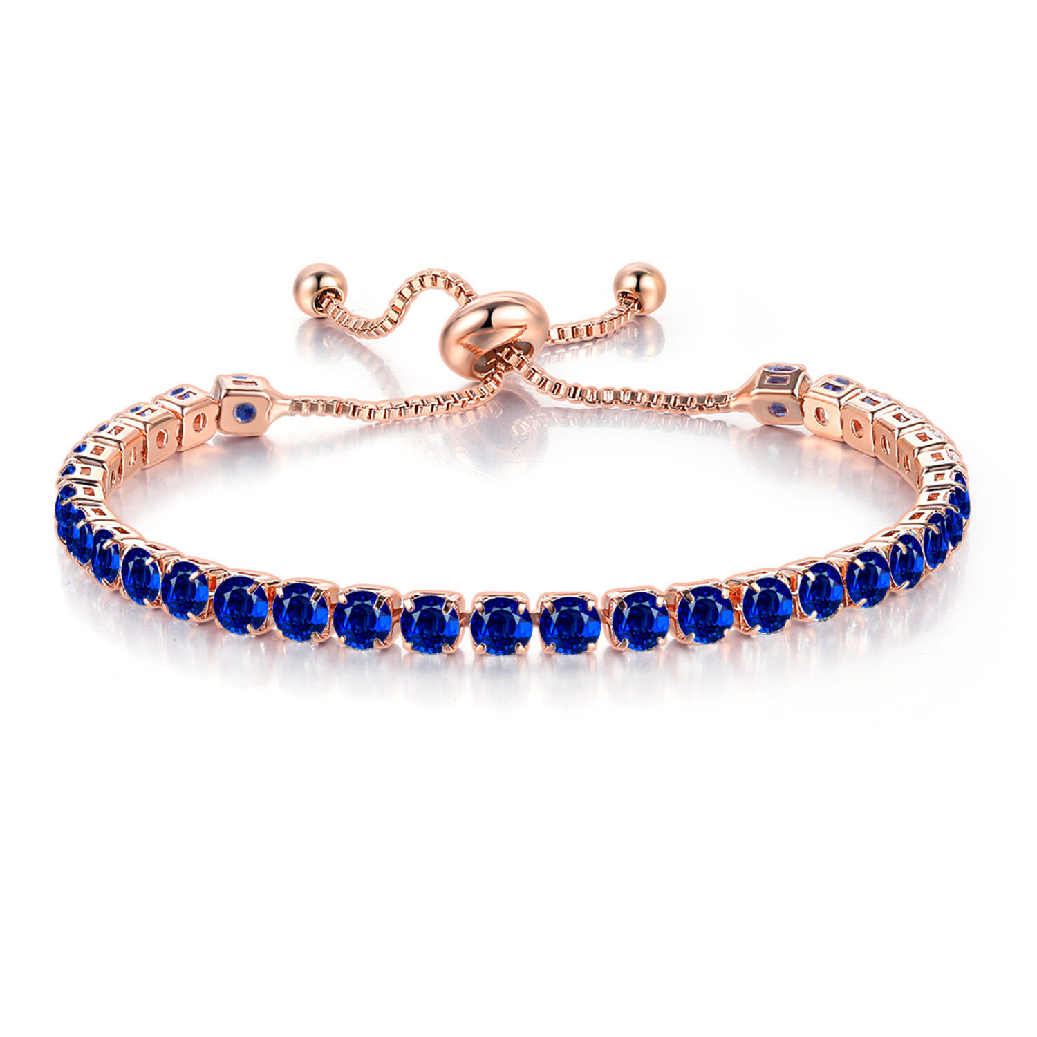  crystal push-pull bracelet ladies gold full diamond single-row jewelry