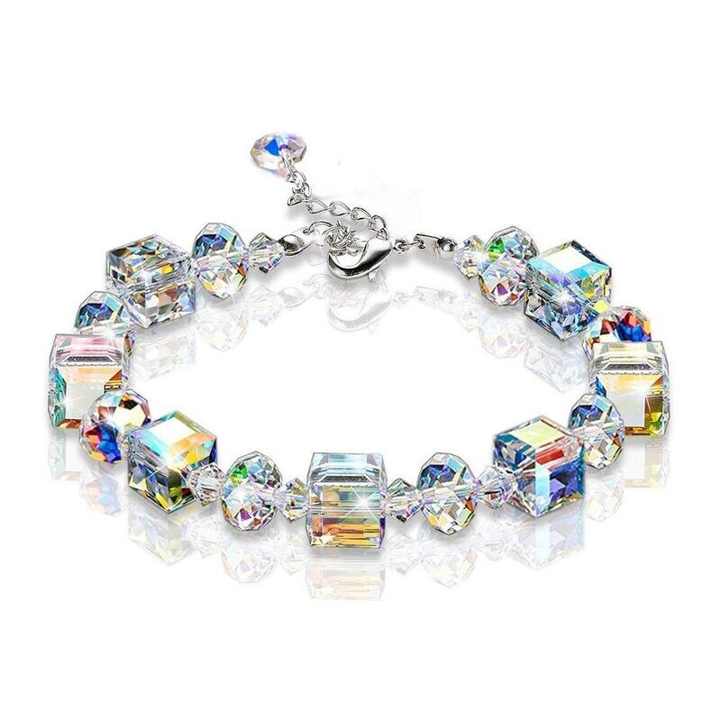 Cube crystal stone bracelet shines AB color exquisite luxury fashion bracelet jewelry