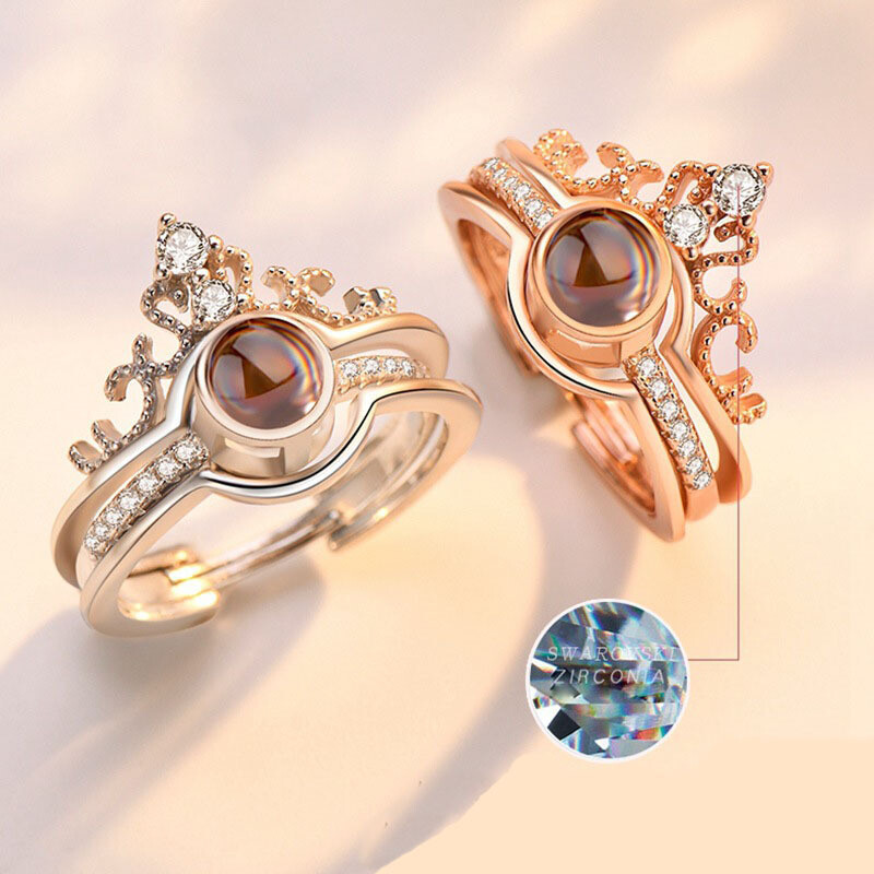 100 Languages I Love You Open Ring Vibrato With The Same Style Can Be Split Projection Love Memory Projection Ring