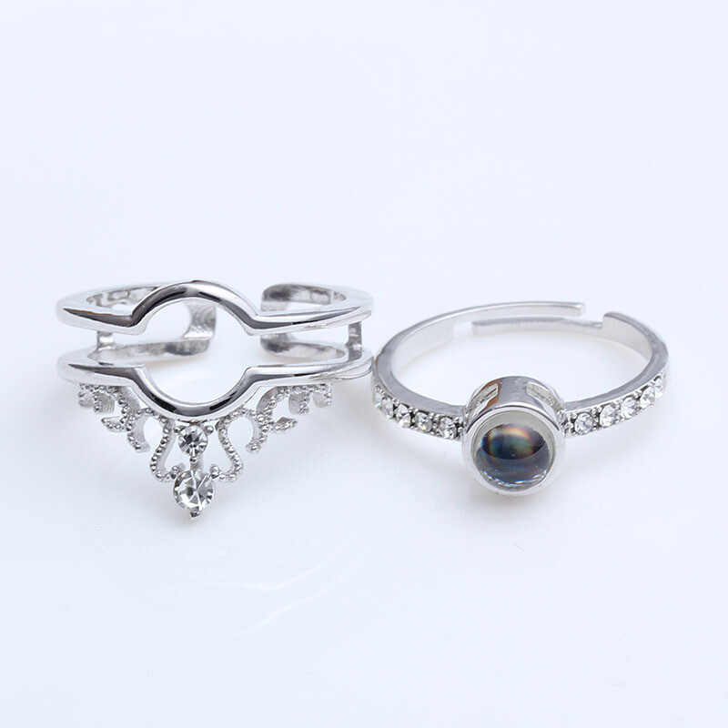 100 Languages I Love You Open Ring Vibrato With The Same Style Can Be Split Projection Love Memory Projection Ring