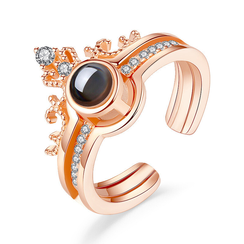 100 Languages I Love You Open Ring Vibrato With The Same Style Can Be Split Projection Love Memory Projection Ring