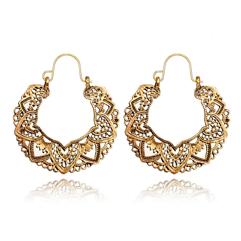 Bohemian ethnic earrings, Color: Ancient gold