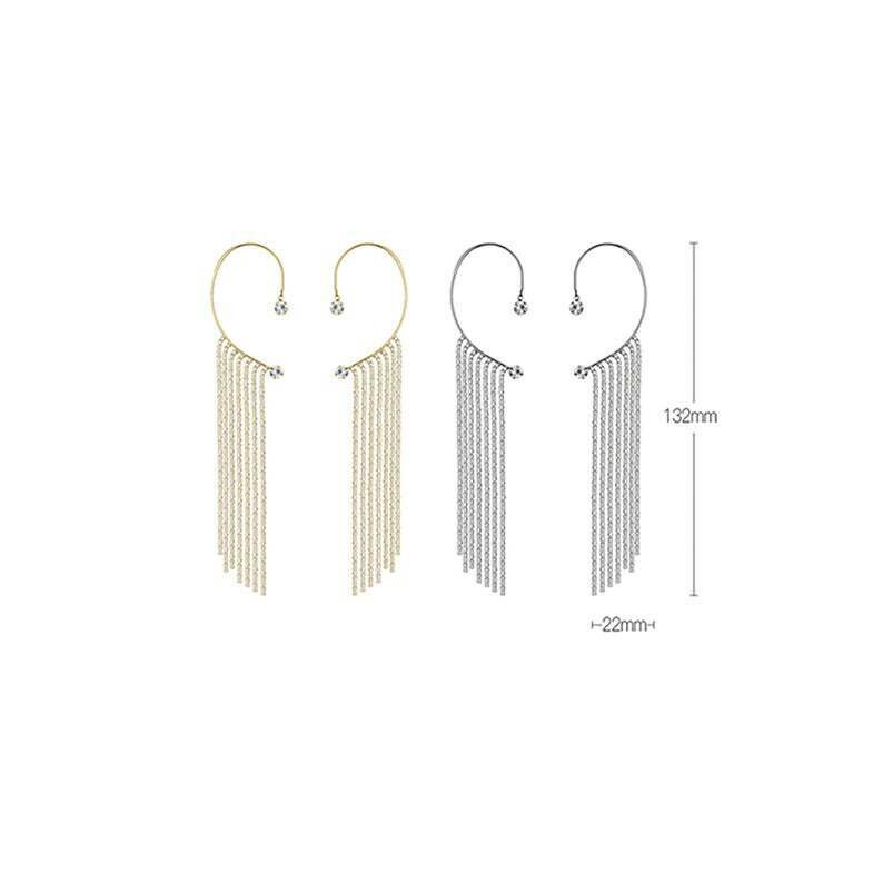 Jewelry Tassel With Diamond Earrings Ladies Back Hanging Earrings Earrings 