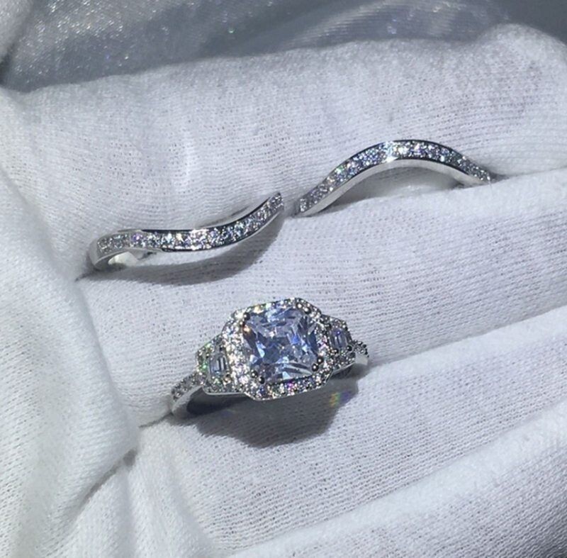 Fashion Explosion Set Ring Full of Diamonds Set Zircon Ring