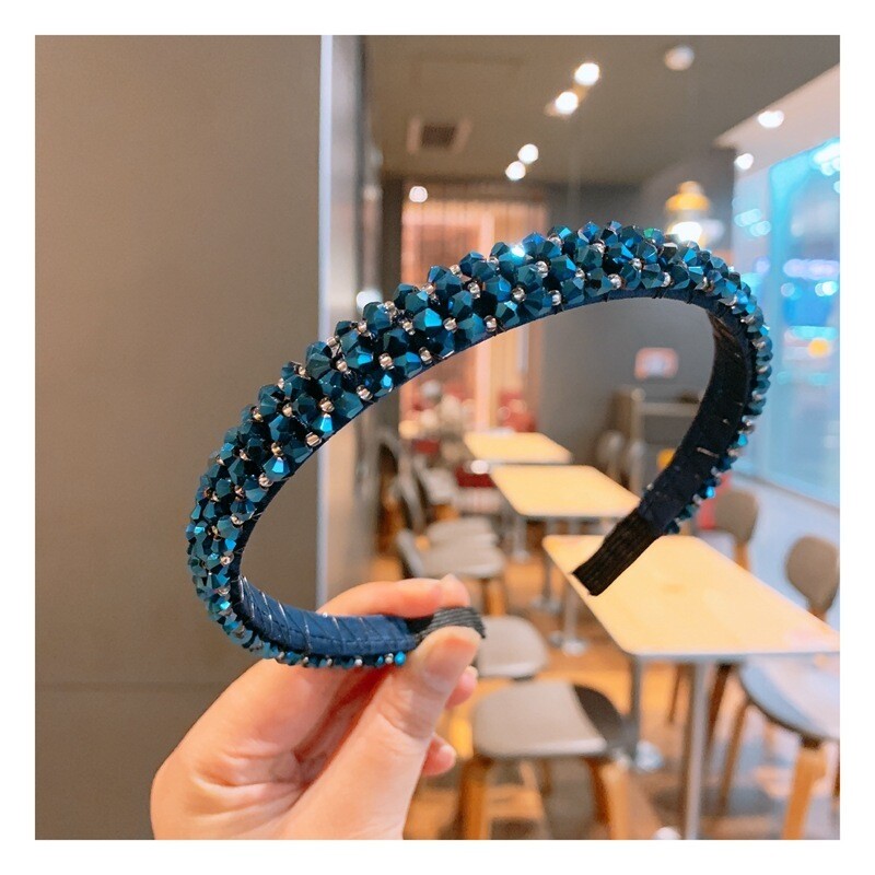  Crystal Flower Fabric Non-slip Headband