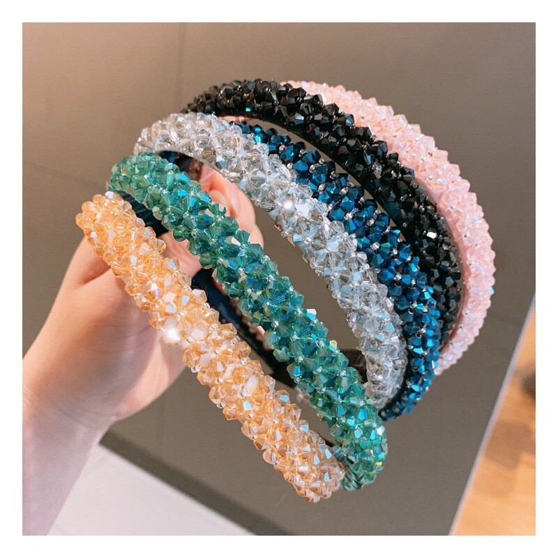  Crystal Flower Fabric Non-slip Headband