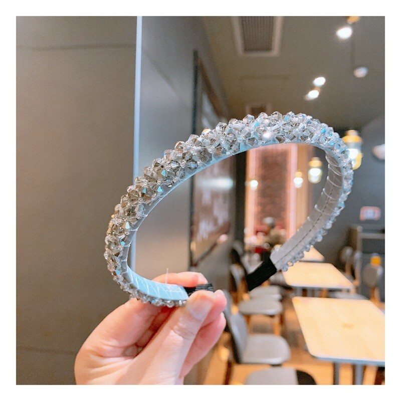  Crystal Flower Fabric Non-slip Headband