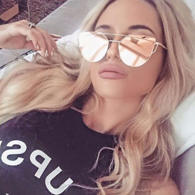 Female Vintage Gold Sunglasses