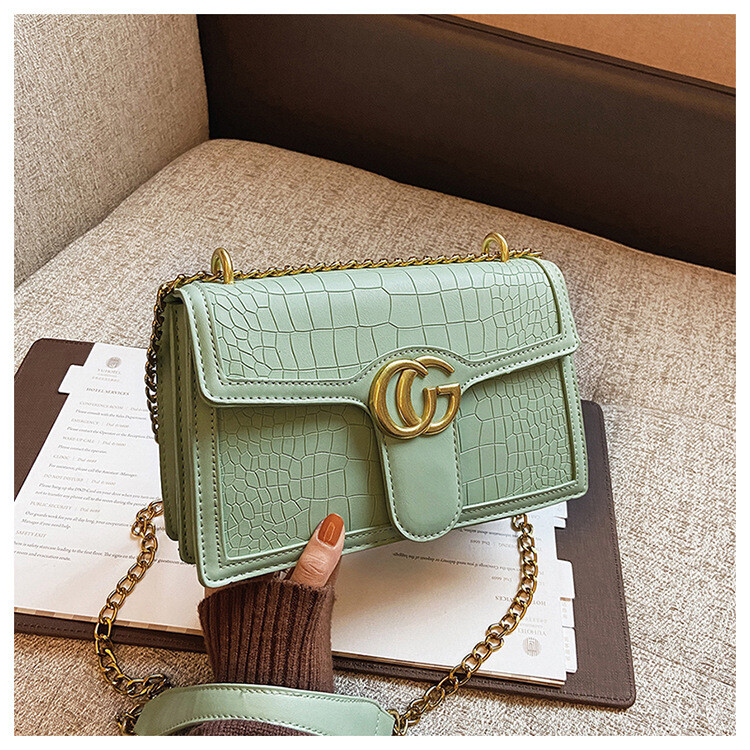 Small square bag chain one shoulder diagonal women&#39;s bag