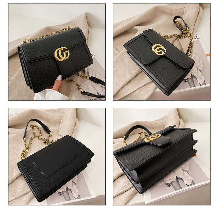 Small square bag chain one shoulder diagonal women&#39;s bag