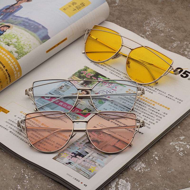Female Vintage Gold Sunglasses
