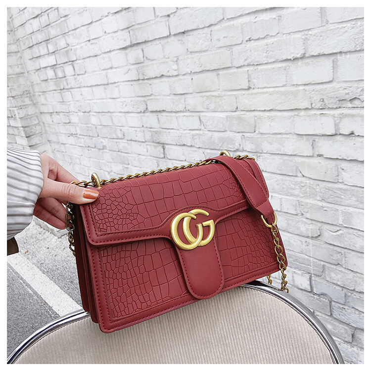 Small square bag chain one shoulder diagonal women&#39;s bag