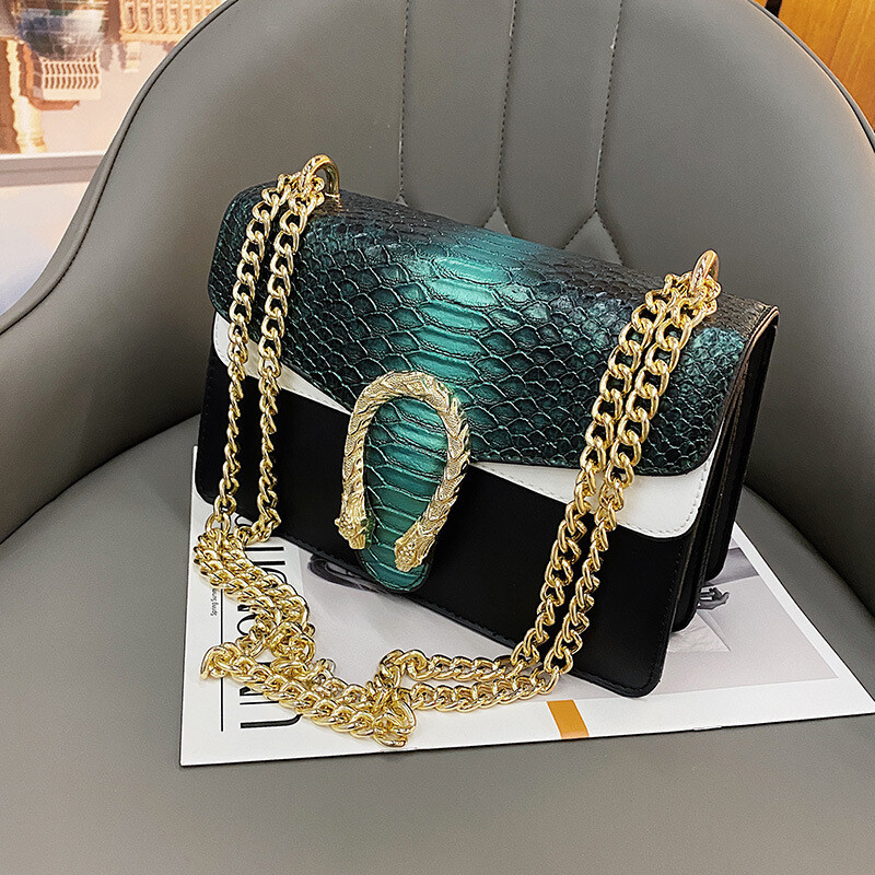2022 Will Do The New Trendy Bacchus Bag Crocodile Pattern Western Fashion Chain Shoulder Messenger Bag