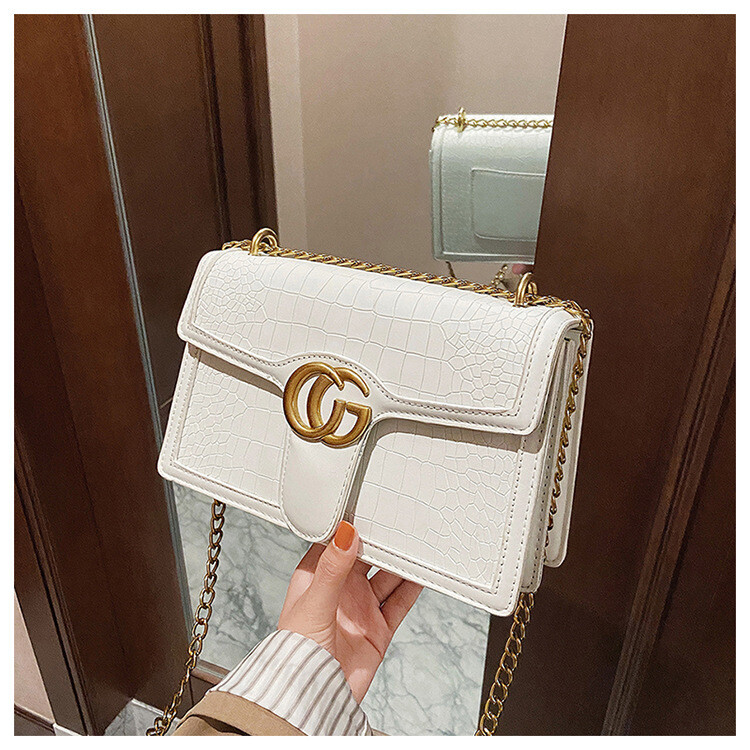 Small square bag chain one shoulder diagonal women&#39;s bag