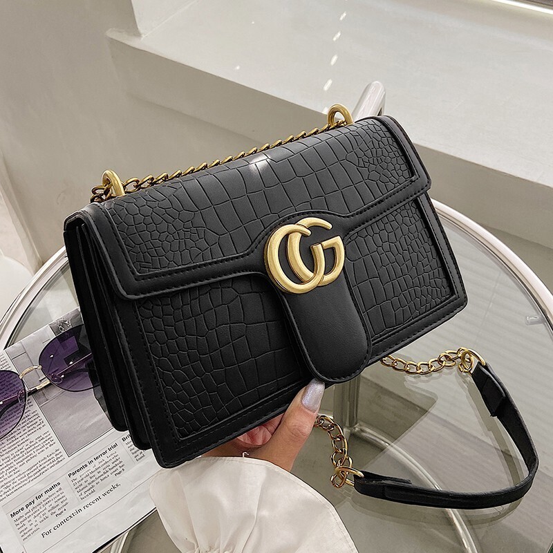 Small square bag chain one shoulder diagonal women&#39;s bag