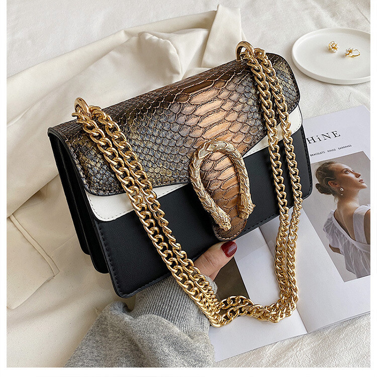 2022 Will Do The New Trendy Bacchus Bag Crocodile Pattern Western Fashion Chain Shoulder Messenger Bag