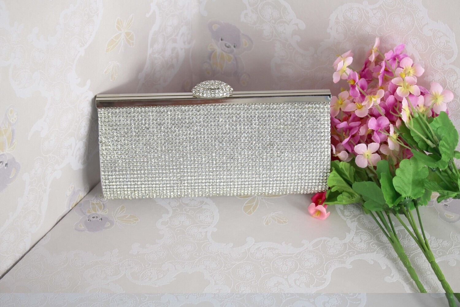 2022 Diamond-studded Dinner Bag Long Clutch Bag Folk Dress Bag Manufacturer Spot Female Bag Long Chain Clutch Bag