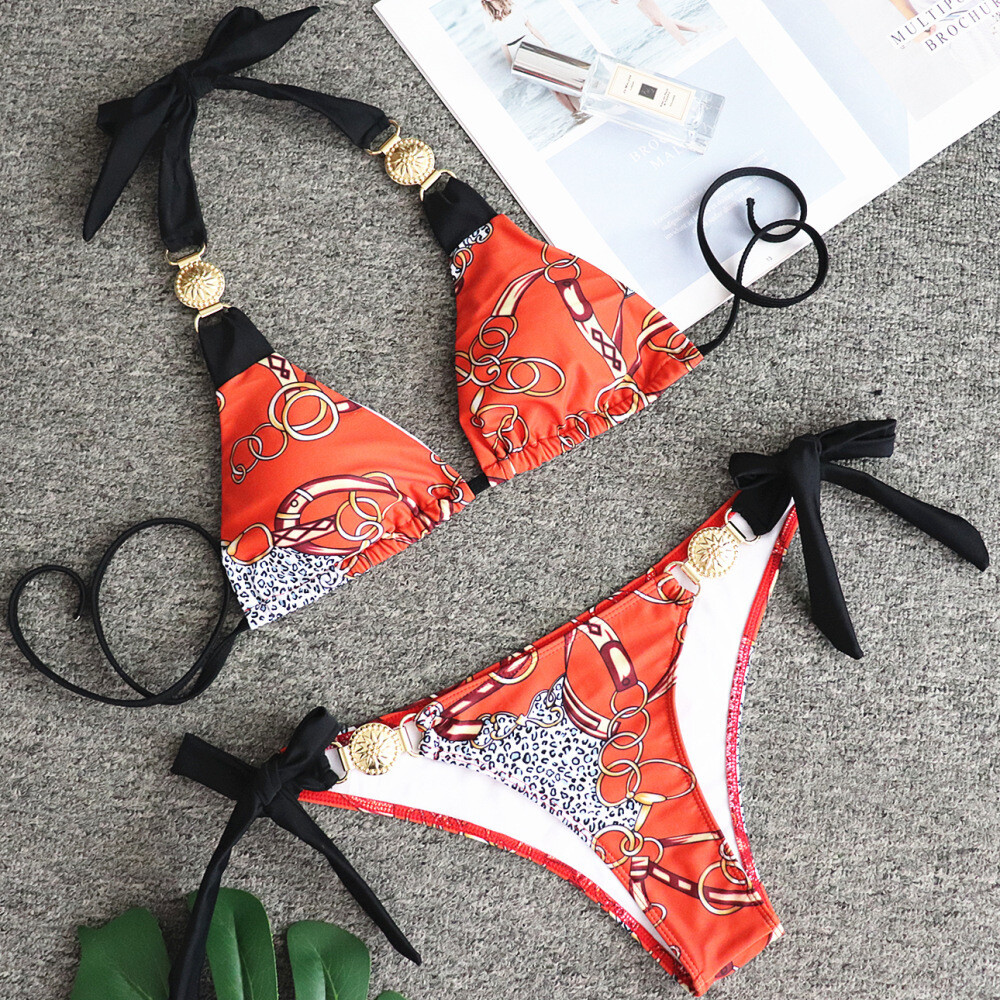 Sexy split swimsuit low waist bikini