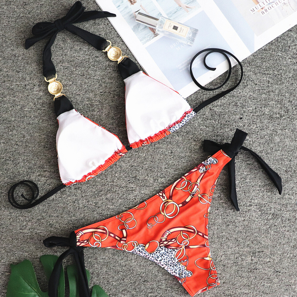Sexy split swimsuit low waist bikini