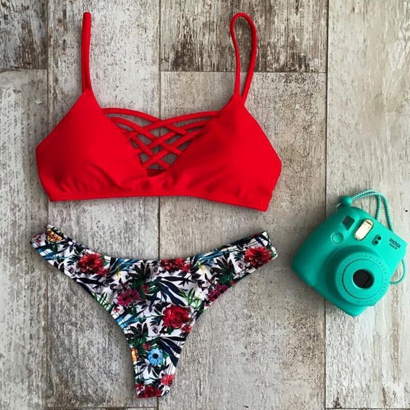  swimsuit printed bikini set