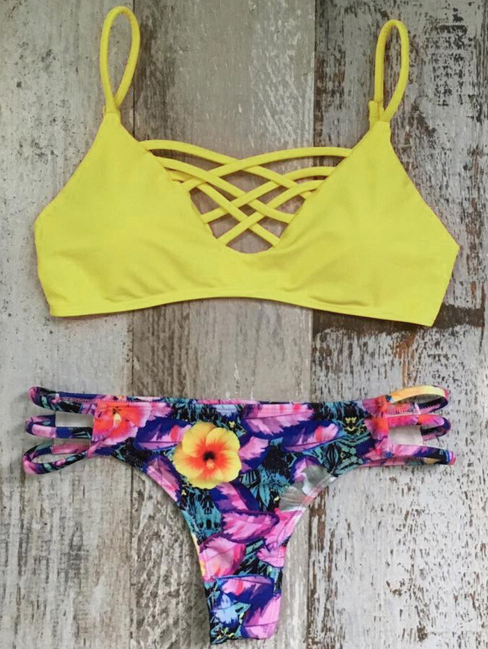  swimsuit printed bikini set