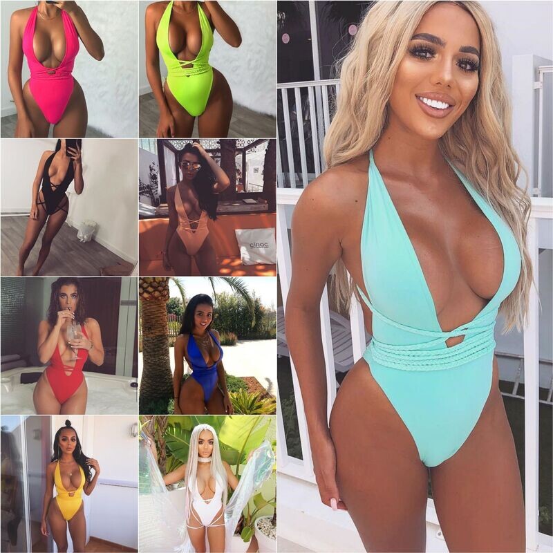 one-piece swimsuit sexy braided  bikini