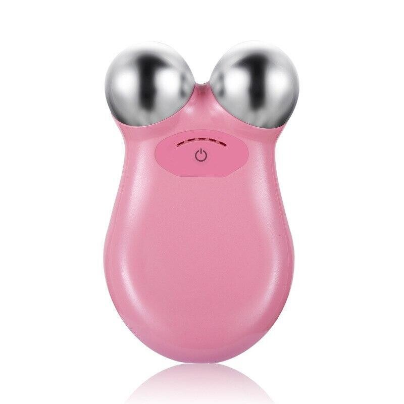 Facial Massager Face Lifting Microcurrent Device Skin Tightening, color: Pink