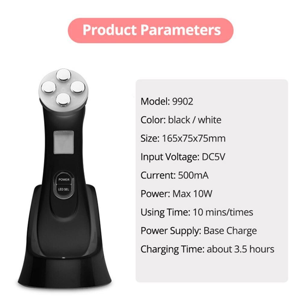 Facial Mesotherapy LED Photon Face Wrinkle Removal Skin Care Massager