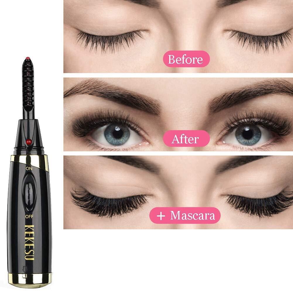 Mini Electric Heated Eyelash Curler Makeup Eye Lasting Beauty Tool SP