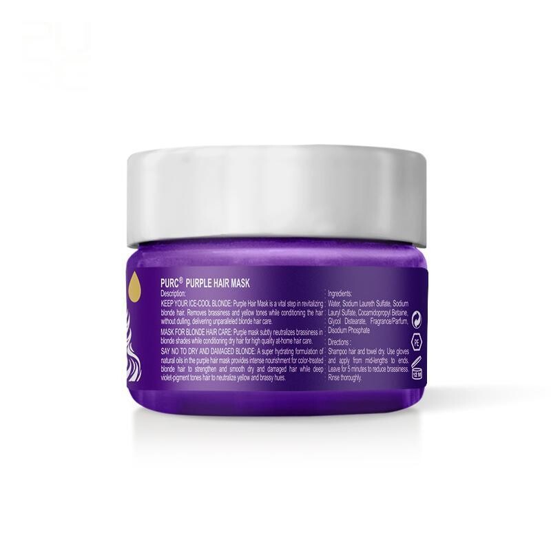 Purple Hair Mask Repairs Frizzy make hair soft smooth Removes yellow