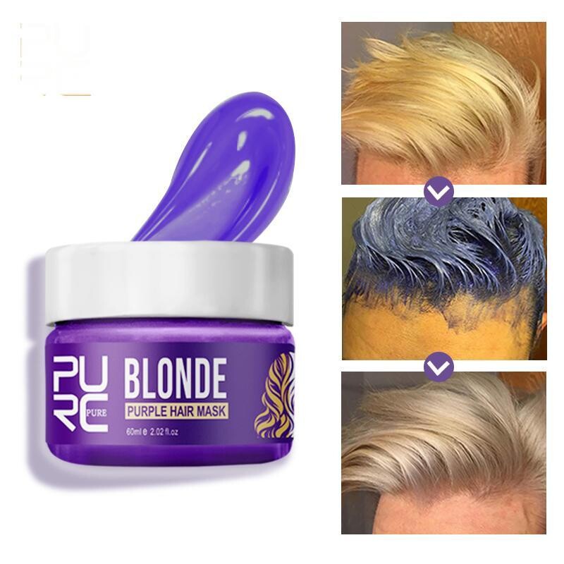 Purple Hair Mask Repairs Frizzy make hair soft smooth Removes yellow
