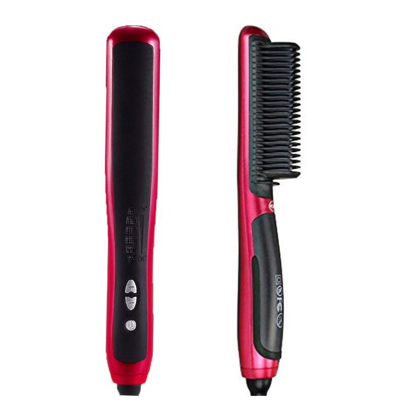 Home automatic adjustable temperature red hair straightener, Power: AU