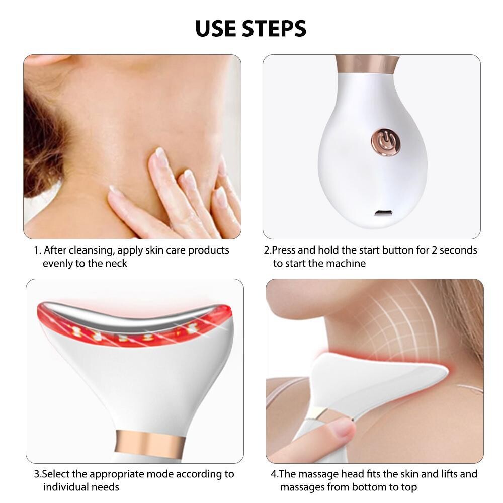 Neck Massager Anti‑Wrinkle Rechargeable Lifting Face Skin Device
