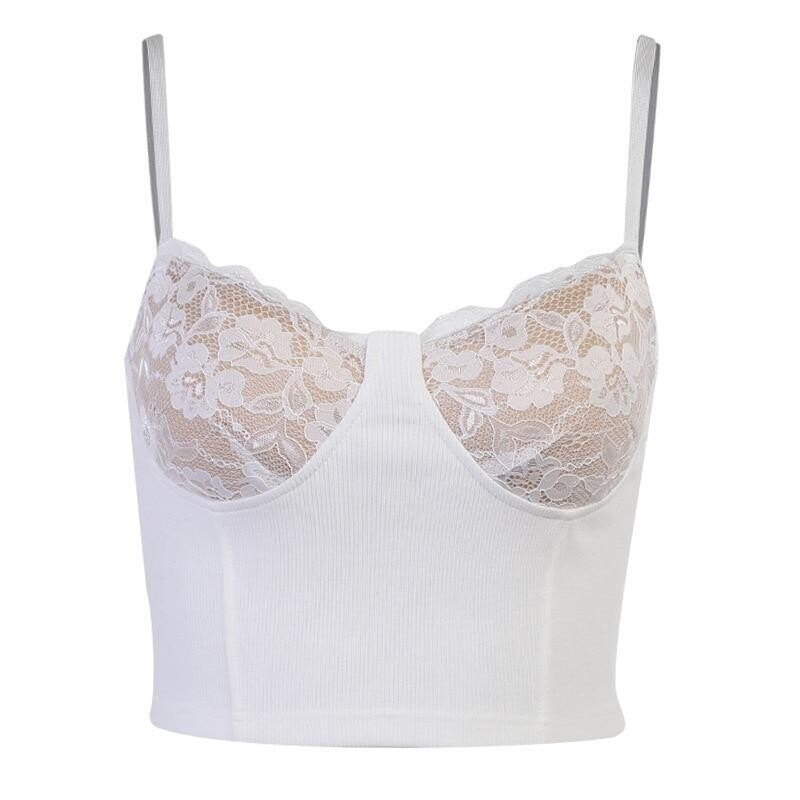 Sexy Lace Stitching Women Spaghetti Camisole