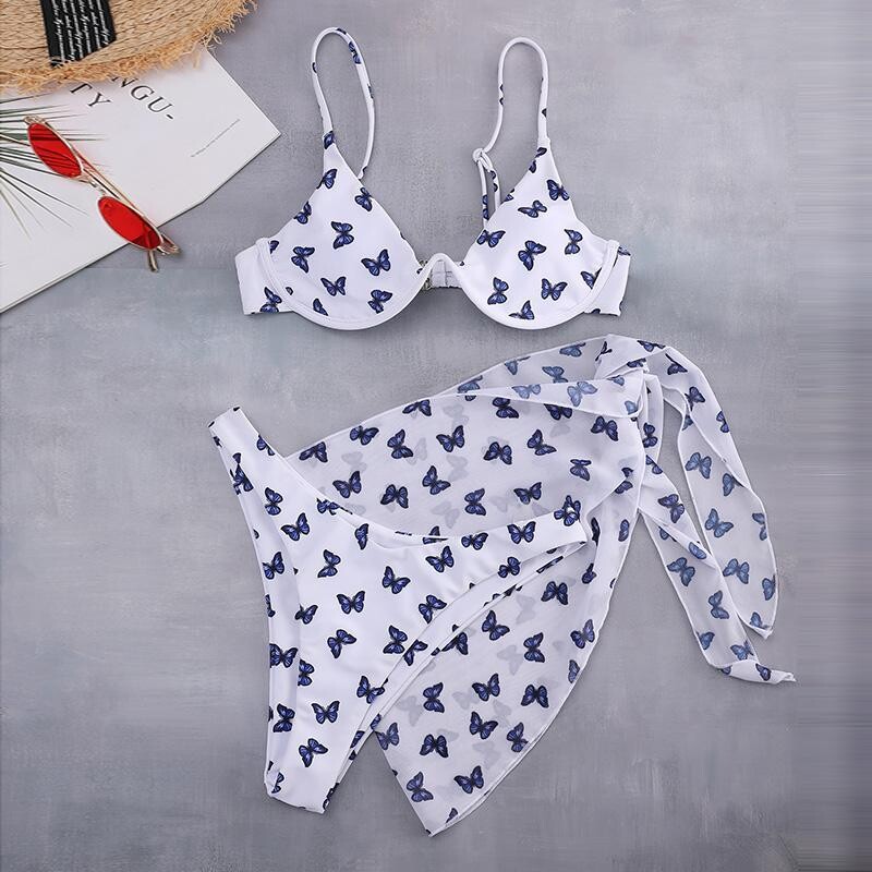 Push Up Sexy Biquini High Leg Bathing Suit
