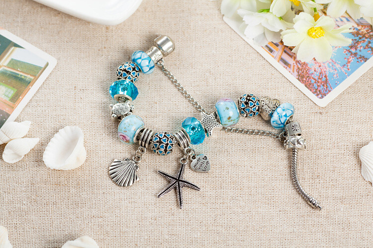 Crystal Enamel Beads Charm Beads Bracelet 