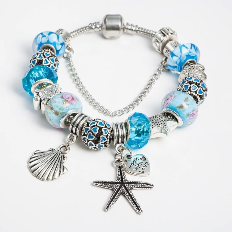 Crystal Enamel Beads Charm Beads Bracelet 