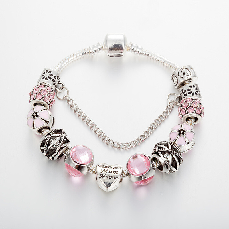 Crystal Enamel Beads Charm Beads Bracelet 