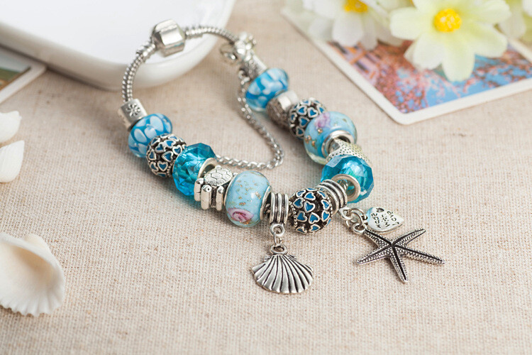 Crystal Enamel Beads Charm Beads Bracelet 