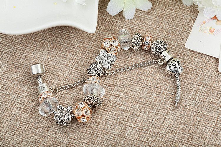 Crystal Enamel Beads Charm Beads Bracelet 