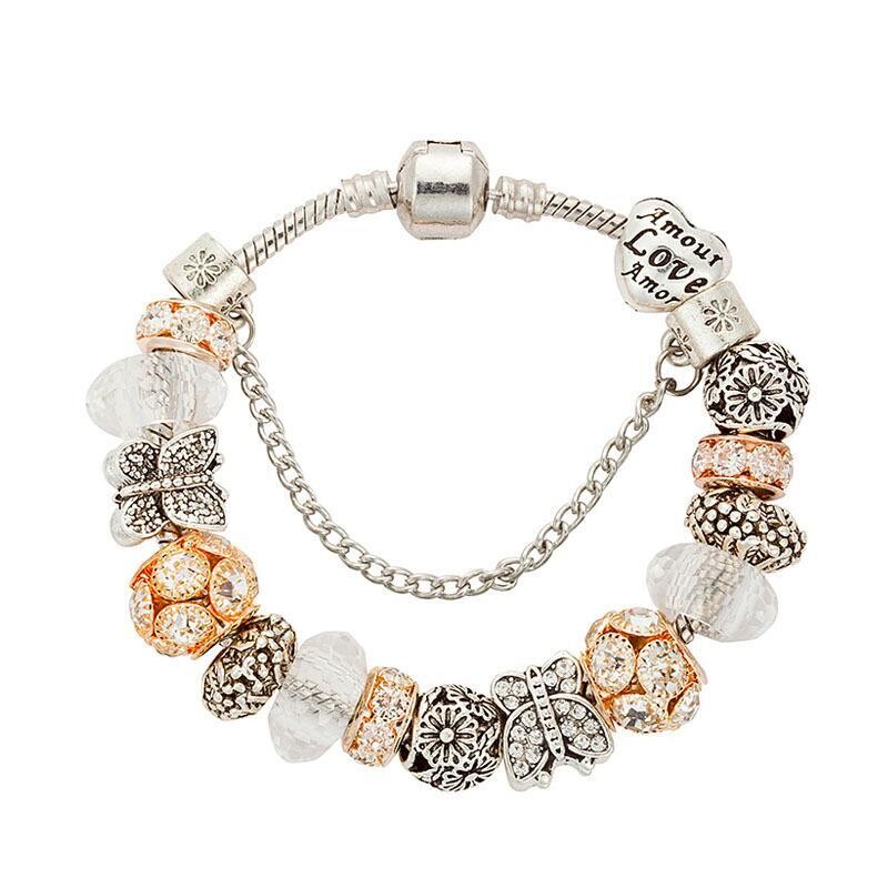 Crystal Enamel Beads Charm Beads Bracelet 
