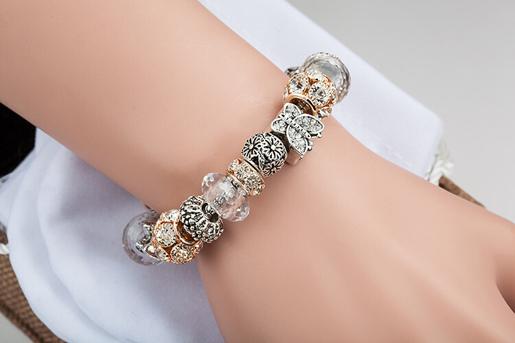 Crystal Enamel Beads Charm Beads Bracelet 